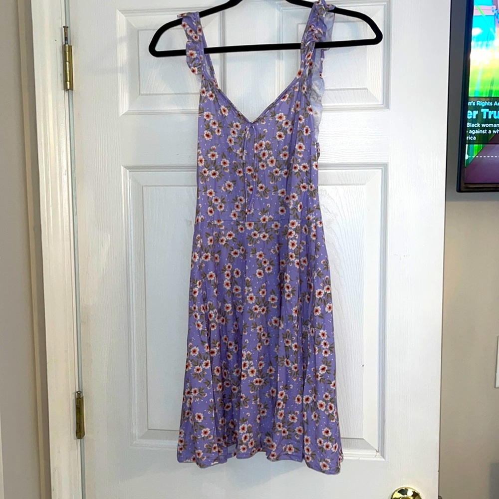 Brand new women’s size 12 skater dress , floral print with ruffle straps